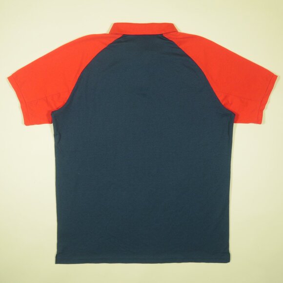 Nike Atlanta Braves Polo Shirt Mens L Blue Legacy Triblend Performance New - Picture 3 of 7